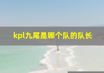 kpl九尾是哪个队的队长