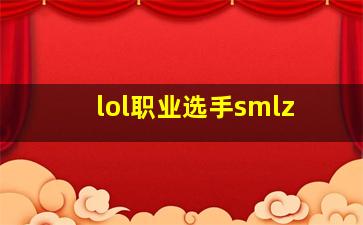 lol职业选手smlz