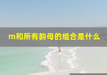 m和所有韵母的组合是什么