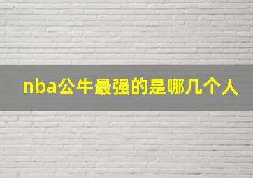 nba公牛最强的是哪几个人