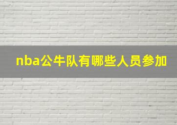 nba公牛队有哪些人员参加