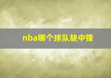 nba哪个球队缺中锋