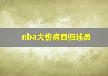 nba大伤病回归球员