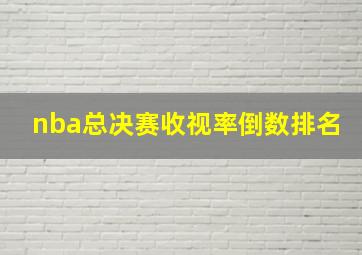 nba总决赛收视率倒数排名