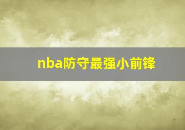 nba防守最强小前锋