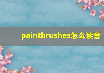 paintbrushes怎么读音