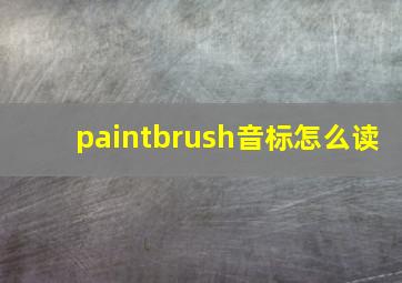 paintbrush音标怎么读