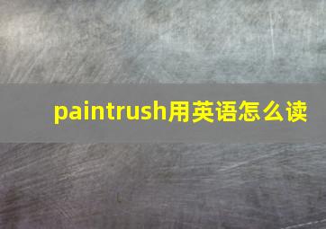 paintrush用英语怎么读