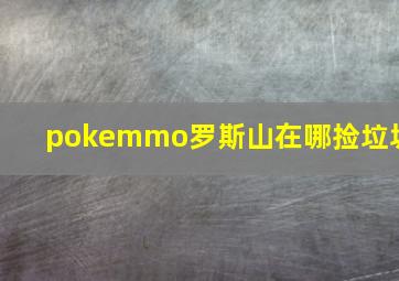 pokemmo罗斯山在哪捡垃圾