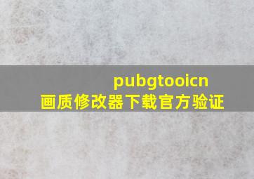 pubgtooicn画质修改器下载官方验证