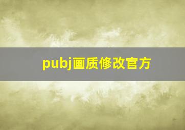 pubj画质修改官方