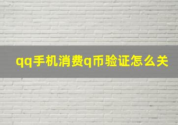 qq手机消费q币验证怎么关