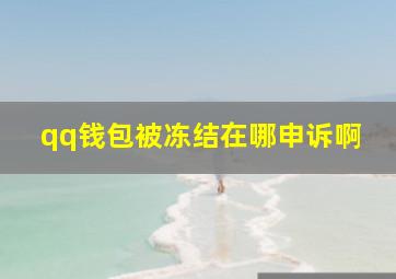 qq钱包被冻结在哪申诉啊