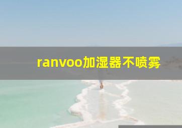 ranvoo加湿器不喷雾