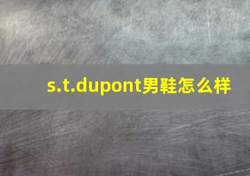 s.t.dupont男鞋怎么样