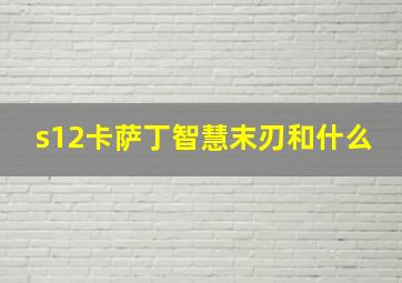 s12卡萨丁智慧末刃和什么