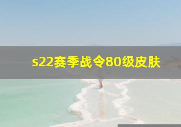 s22赛季战令80级皮肤