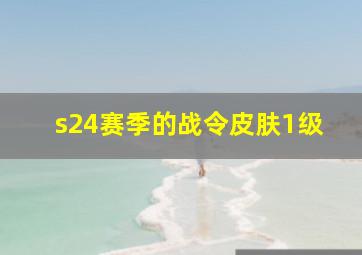 s24赛季的战令皮肤1级