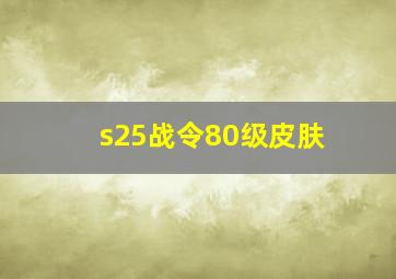 s25战令80级皮肤