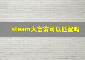 steam大富翁可以匹配吗