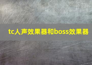 tc人声效果器和boss效果器