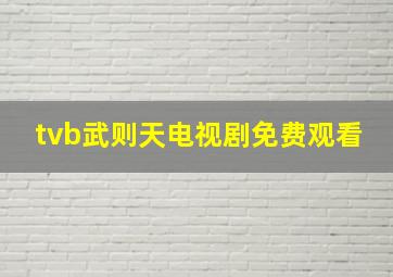 tvb武则天电视剧免费观看