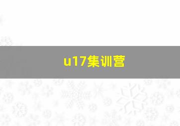 u17集训营