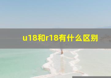 u18和r18有什么区别