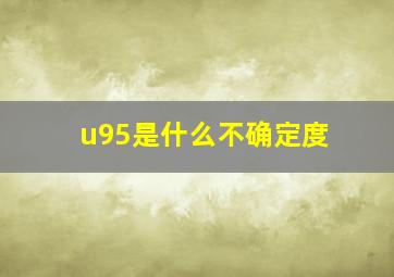 u95是什么不确定度