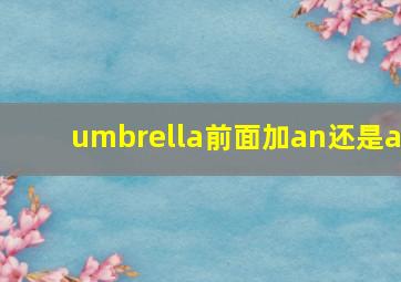 umbrella前面加an还是a