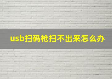 usb扫码枪扫不出来怎么办