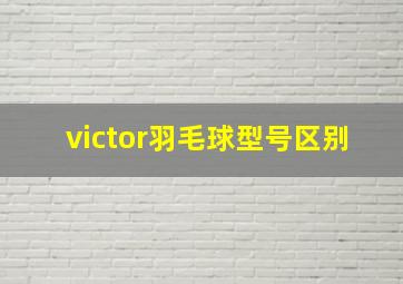 victor羽毛球型号区别