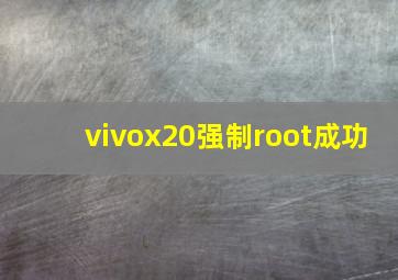 vivox20强制root成功