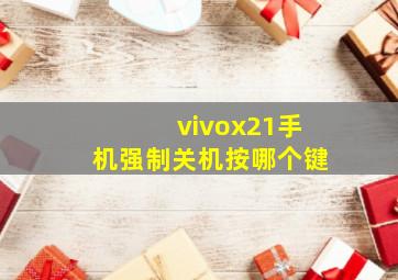 vivox21手机强制关机按哪个键