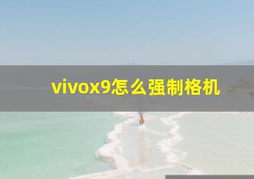 vivox9怎么强制格机