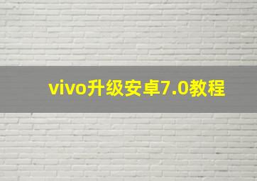 vivo升级安卓7.0教程