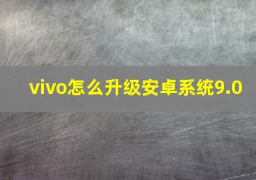 vivo怎么升级安卓系统9.0