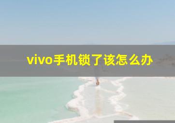 vivo手机锁了该怎么办