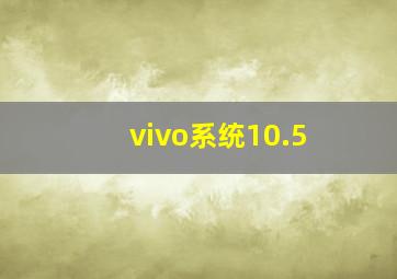 vivo系统10.5