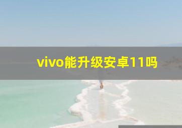 vivo能升级安卓11吗