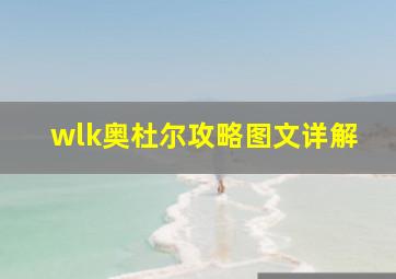 wlk奥杜尔攻略图文详解