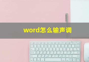 word怎么输声调