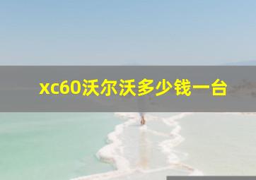 xc60沃尔沃多少钱一台