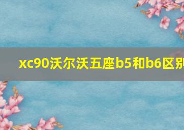 xc90沃尔沃五座b5和b6区别