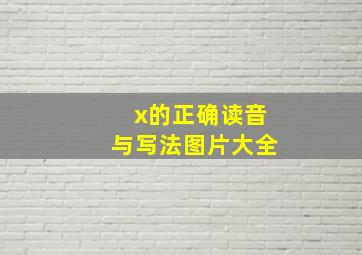 x的正确读音与写法图片大全