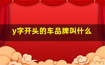 y字开头的车品牌叫什么