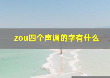 zou四个声调的字有什么