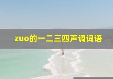 zuo的一二三四声调词语