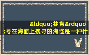 “林肯”号在海面上搜寻的海怪是一种什么样的