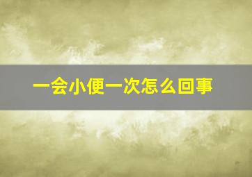 一会小便一次怎么回事